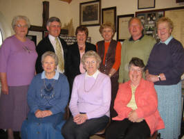 Pictured at the Legacurry Presbyterian Historical Group Open Day on Monday 15th May is L to R: Jean Magowan, Rev Bobby Liddle, Anne Liddle, Jean McKinney, Vivian Wright and Kathleen Rooney. (seated) Rosemary Wright, May Gregg and Kathleen Tease.