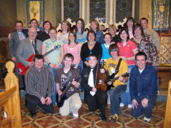 Musicians and vocalists from �Salt�, the Parish�s praise group, who led the worship at an Evangelistic Service in Christ Church Parish, Lisburn on Sunday 30th April.