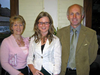 Susannah Scott - Deputy Head Girl pictured with her parents Margaret and Robert at Bible Sunday in Friends� School on Sunday evening 18th June.  