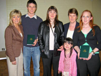 The Millar and Jefferson families pictured at Bible Sunday in Friends� School on Sunday evening 18th June.  L to R:  Mrs Margaret Miller and her son Ryan, Mrs Cora Jefferson with daughters Louise, Laura (right) and little Zoe (at front). 