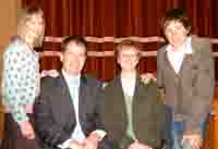 Magheragall candidate Kerri Ferris (left) pictured with her parents Brendan and Deborah and brother Ryan at a Confirmation Service in Ballinderry Parish Church on Sunday 26th November.