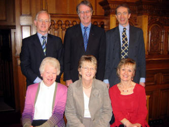 People who took part in the Evening of Easter Music and Readings in Railway Street Presbyterian Church on Palm Sunday. L to R: (front) Heather Henry, Carolyn Gowdy and Karen Bowden. (back row) The Rev. Brian Gibson, Roger Thompson and Peter Wilson - Guest Organist.