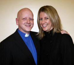 The Rev Leslie Patterson pictured at his installation service in Loughaghery Presbyterian Church with his fianc? Laura Graham who he will marry on Wednesday 2nd January 2008 in McQuiston Memorial Presbyterian Church.