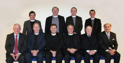 At the Service of Installation for the Rev Gary Goodes in Hillsborough Free Presbyterian Church last Thursday evening (29th October) are L to R: (seated) Rev Dr Stanley Barnes (now Senior Minister), Rev Dr Fred Greenfield (Dunmurry), Rev Gary Goodes, Rev Ron Johnstone (Deputy Moderator), Rev Dr John Douglas and Mr David Williamson MBE (Clerk of Session).  (back row)  Rev David McLaughlin, Rev Trevor Baxter (Ballynahinch), Rev Samuel Murray (Tandragee) and Rev Philip Gardiner (Carrickfergus).