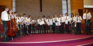 Friends School Instrumental Group pictured at the Action Cancer Family Service of Celebration and Praise in Trinity Methodist Church.