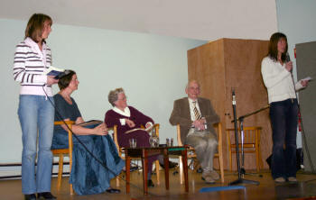 Ruth Nelson and Sheila Jamieson giving personal recollections of the impact the camps had made on their lives.