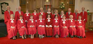 Railway Street Church Choir pictured at the 'Evening of Praise' commemorating the introduction of instrumental music.