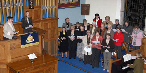 The Rev Kiran Young Wimberly and guest speaker, the Rev Gabrielle Farquhar pictured leading the Women�s World Day of Prayer service in Hillsborough Presbyterian Church last Friday night (7th March).