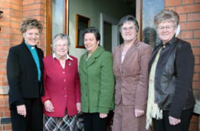 The Rev Denise Acheson pictured with her mother Mabel and sisters Carole, Sylvia, and Heather at Dunmurry Parish Rectory prior to her institution as the new Rector of St Colman�s.