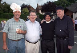 BB Captain Uel Mackin (Masterchef), Rev Harry Rea (the REAL minister), Eric Teggart (NOT the real minister) and Tommy Heasley (Bob the Builder) join in the fun at the 'Big Top' Holiday Bible Club in Lisburn Congregational Church last week.