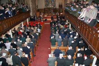 Frank Bailie and the Cathedral music group and singers leading the worship 