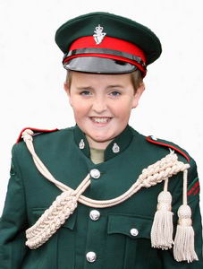 Adam Cregan, a member of Lisburn Young Defenders Flute Band took part in the act of remembrance in Lisburn Cathedral last Sunday morning.