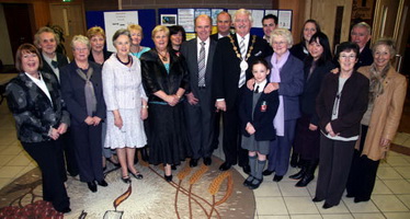 Lisburn Mayor Councillor Ronnie Crawford pictured with the Lisburn Action Cancer Group at the Family Service in Trinity Methodist Church last Sunday afternoon (7th December).