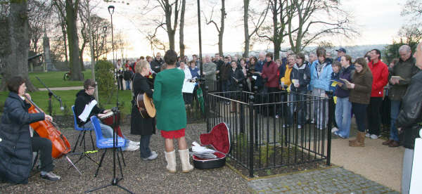 Dawn Service in Castle Gardens. 