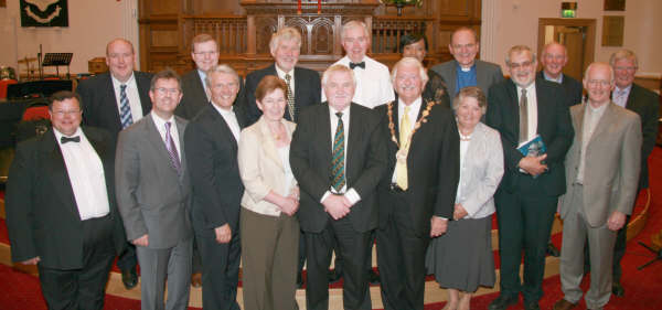 Some sponsors and special guests pictured with people who took part in an ‘evening of celebration marking the 400th anniversary of the founding of Lisburn’. 