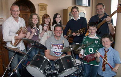 Drumbo Presbyterian Church Praise Band pictured at a service last Sunday morning celebrating the 150th anniversary of the ‘1859 Revival’. L to R: (back) Trevor Wilson, Ruth Trimble, Esther Boreland, Emma Byrne, Stuart Leeburn and Matthew Glenn. (front) Bill McCord (at drums), Andrew Milligan and James Milligan.