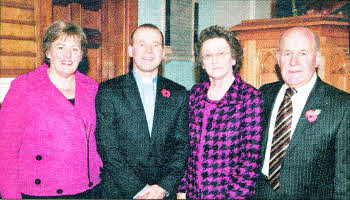 L-R: Mrs Hazel Deering; Rev Clarke Deering; Rev Deering's parents Mrs Ruth Deering and Mr Herbert Deering.