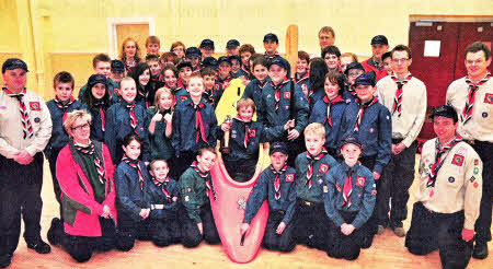 Lisburn Cathedral Scout Group with the Kennedy Dolphin Trophy won at the Northern Ireland Scouting Competition US4809-421PM Pic by Paul Murphy