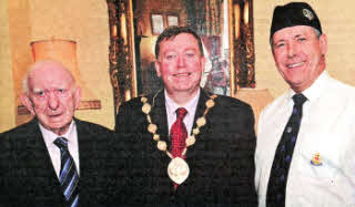 Alderman Paul Porter with Harold Clarke (Founder Captain) and Uel Mackin (Present Captain)