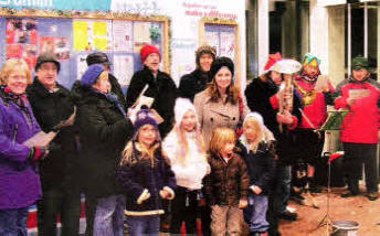 Some local clergy and friends carol singing in Tesco in Crumlin.