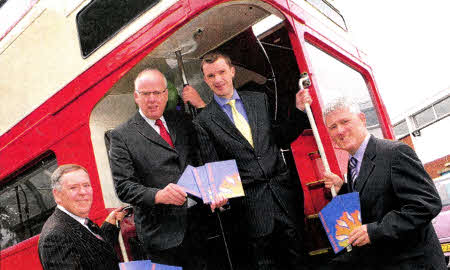 Colm McKenna (Chairman, South Eastern HSC Trust), Lindsay Conway (Director Board of Social Witness, Presbyterian Church in Ireland), Jason White (Assistant Director of Health & Wellbeing, South Eastern HSC Trust) & Rev Bobby Liddle, (Convenor Board of Social Witness, Presbyterian Church in Ireland)