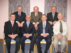 Pictured at Sloan Street Church last Sunday evening is newly ordained elders L to R: Paul McCarroll, Nelson Small, Ivan Wiggam and Gary Wilson. Also included is (back row) The Rev. John Keefe - Minister of Sloan Street, James McDowell - Clerk of Session and Jim Hamilton - Sloan Street Representative Elder.