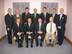 The Minister and Elders of Sloan Street Presbyterian Church pictured at a Service of Ordination and Installation of Elders last Sunday evening. L to R: (front) New elders - Paul McCarroll, Nelson Small, Ivan Wiggam and Gary Wilson. (back row) The Rev. John Keefe - Minister of Sloan Street and existing elders: James McDowell - Clerk of Session, Robin McCulla, Jim Hamilton, James Martin, Dr. Brian Craig and Kenneth Irvine.