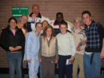 Jordyn Kerr, Joanna McNally, Lyndsey McCaughan, Robbie Fleming, Christina Orr, Paul McAvoy, Anto Pearl and Christopher Cairns, pictured with Tough Talk�s Simon Pinchbeck and Marcus Williams at Lisburn Leisureplex on Saturday 24th September 2005.