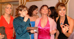 Pictured at the Opening Night of The Sound of Music at the London Palladium on Wednesday 15th November are six of the ten �possible� Marias from the BBC TV programme �How Do You Solve A Problem Like Maria?� L to R: Aoife Mulholland (from Galway), Abi Finlay, Helena Blackman (2nd place), Simona Armstrong, Meliz Serman and Siobhan Dillon (3rd place).