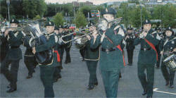 The RIR Band performs its musical and marching programme at the Beating Retreat ceremony.