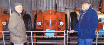 Bertie McCallister and Blain Harrison looking at the David Brown tractors at the Glenavy and District Vinage Car Rally. US1007-507C0