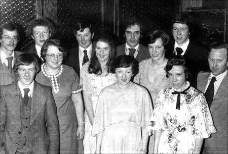 The Hillhall YFC Committee photograph taken in 1976 at the 25th anniversary dinner.