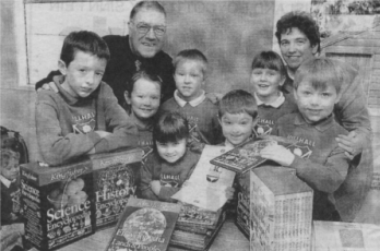 These children worked hard to raise �875 during a sponsored read for World Book Day. With the money raised they bought library books for the school