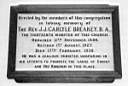 Memorial to Reverend John James Carlyle Breakey, BA 