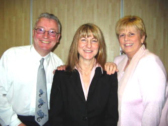 Pastor Sheila Smyth (centre of picture) with George and Winifred Jackson, leaders of Fresh Oil Church.