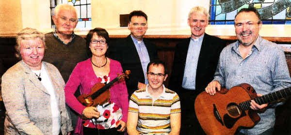 People who took part in the Summer Epilogue Service in Seymour Street Methodist Church on Sunday 1st July. Shirley Carrington (Seymour Street Methodist), Victor Hutchinson (Railway Street Presbyterian), Rev John Brackenridge (First Lisburn Presbyterian) and Canon Sam Wright (Lisburn Cathedral) and Seymour Street Praise Band - Lois Wilson (Violin), Alan Lewis (Keyboard) and Steven McCrea (Guitar).