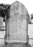 The family burying ground of the Cherry family is located at Blaris Old Cemetery, Lisburn.lt bears the words `Rock of Ages'.