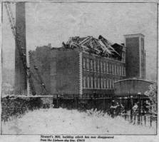 Stewarts Mill building which has now disappered from the Lisburn sky line