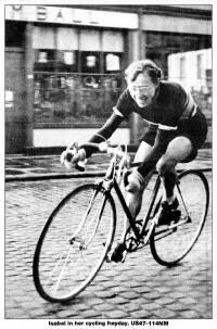 Isobel in her cycling heyday. US47-114NM