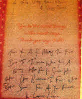 The card that was sent to Victoria's family 'thanking' her for moving back to Twinbrook and signed 'all your friends in loyalist Lisburn