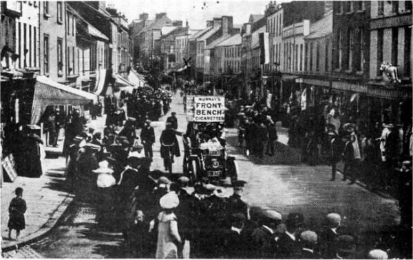 A Pioneer motorist in Bow Street, Lisburn, c. 1907